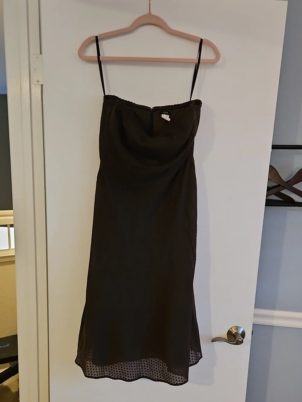 J. Crew Brown Midi Strapless Dress